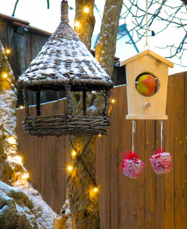 Vánoční dekorace - krmítko pro ptáčky