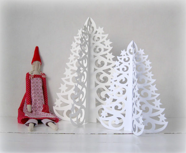 papírový vánoční stromeček